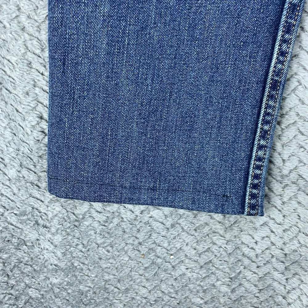 Levis 513 Jeans Men 32x32 (Fits 32x26) Blue Stretch Slim Fit Straight Leg Hemmed